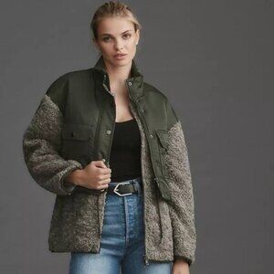 Anthropologie Mixed Utility Jacket Gorpcore Athleisure Pockets Preppy Equestrian